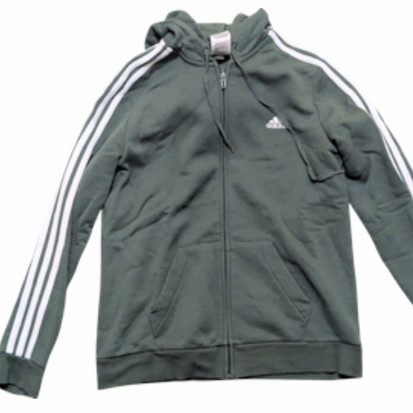 ADIDAS 3 Stripe Tracksuit Green M - Picture 3 of 8
